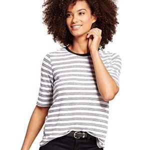 Who What Wear tee black and white stripe shirt